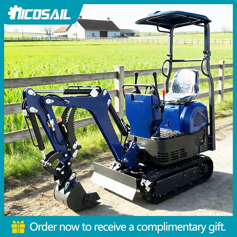 Urban Farming In China - Mini-excavatrice compacte 1t multi-attachements compatible pour