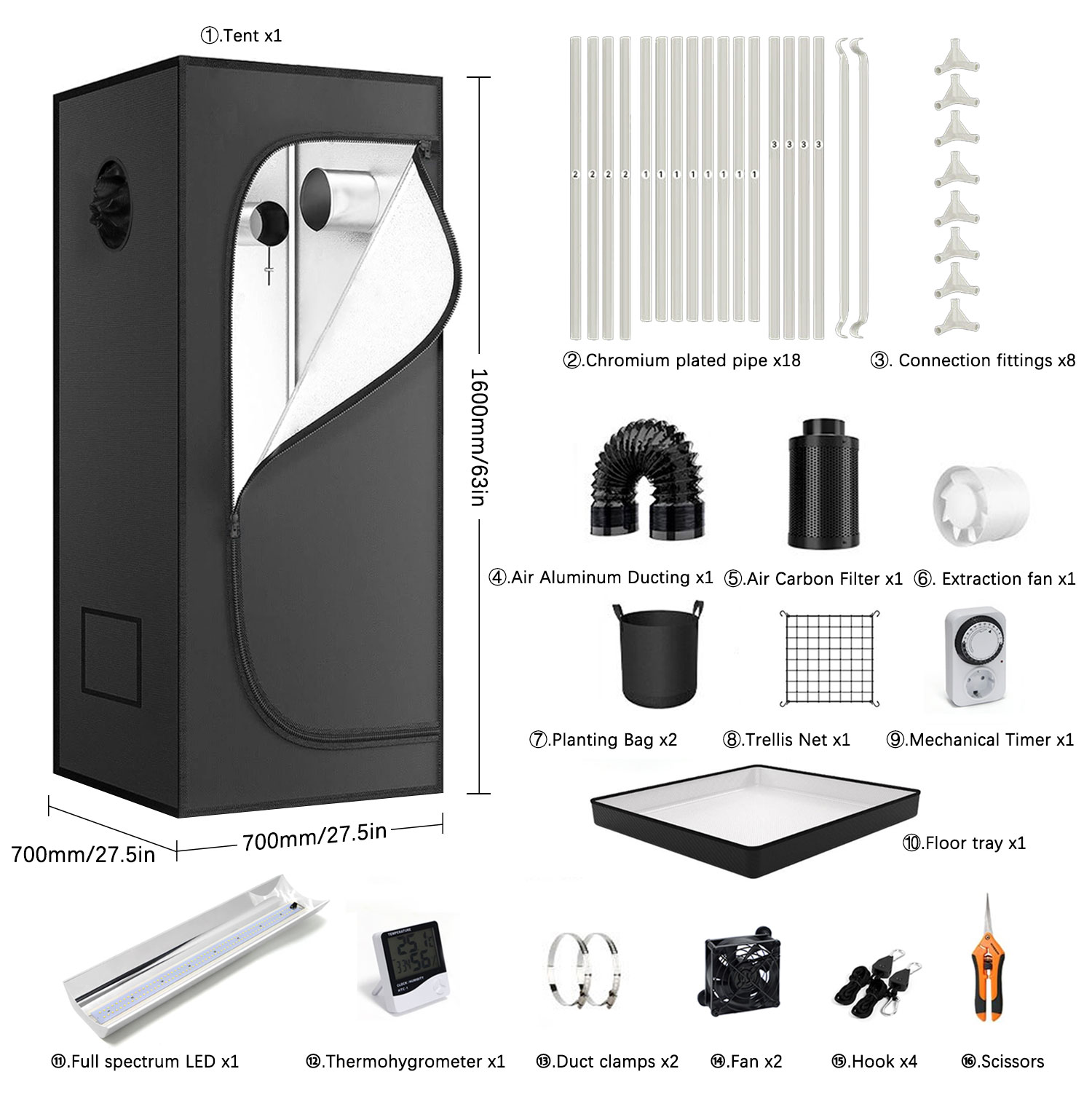 Kit complet de tente de cultur - Grow Tent 4X4 avis et prix